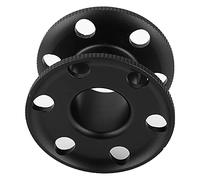 URSXODAWQ Bobina per le dita da immersione in lega di alluminio resistente, mulinello subacqueo leggero per immersioni in grotta e tecniche, bobina vuota con ampio foro centrale per l’uso (Nera)