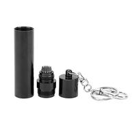 URSXODAWQ Portable Chalk Billiard Cue Tip Pricker, Cue Repair Tool for Pool Snooker, Stainless Steel Tip Shaper with Keychain, Compact Cue Tip Storage Accessory for Players On The Go (Black)