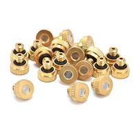 URSXODAWQ Set di 20 ugelli atomizzatori in Ottone, ugello per nebulizzazione e spruzzo per Il Giardinaggio, Foro da 0,3 mm con Filettatura UNC 10-24, Guarnizione a O antifuoriuscita per