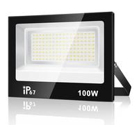 URTBST 100W Faretto Led da Esterno,10000LM Faretti LED Esterno,7000K Bianca Fredda Faro LED Esterno,IP67 Impermeabile Super Luminoso Faretti LED per Giardino,Cortile,Garage,Patio