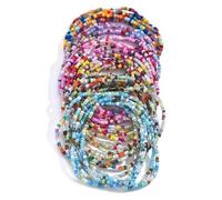 URTERYSER Braccialetto da donna, 30 pezzi con perline, cavigliere, braccialetti per donne e ragazze, da spiaggia, bohémien, con perline colorate, cavigliera per piedi e catena per mano