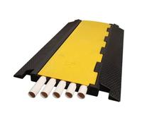 Urti di velocità in gomma con canali via cavo, Rampe stradali durevoli per garage e scuola, Rampe di velocità 90x49x5cm, Soluzioni per la sicurezza del traffico