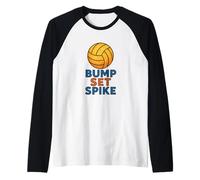 Urto, Set, Spike, pallavolo, Squadra, Illustrazione Maglia con Maniche Raglan