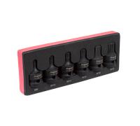 Urto Spline Presa Bit Set 6pc 1.3cmSq Drive - Sealey AK5608 Nuovo