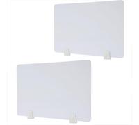 URUCHF Schermo divisorio da banco Pannello per La Privacy del Desktop in PVC da 40, 60, 80, 100 E 120 Cm di Lunghezza, Divisorio per Scrivania per Ufficio, Reception(2PCS,L H 100CM x 45CM)