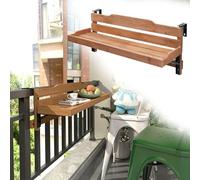 URUCHF tavolo balcone pieghevole Tavolo Sospeso In Legno Massello, Con Ringhiera Per Terrazza, Tavolo Con Ringhiera Per Balcone Per Piccolo Orto, Scrivania Da Bar(L 120 CM/47 IN)