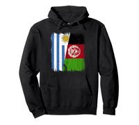 Uruguay Afghanistan Mezza Bandiera Patrimonio Afgano uruguaiano Felpa con Cappuccio