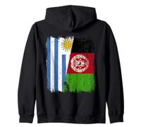 Uruguay Afghanistan Mezza Bandiera Patrimonio Afgano uruguaiano Felpa con Cappuccio