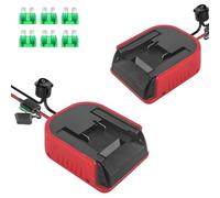 URUN 2 adattatori Power Wheel per batteria Einhell Power X-Change da 18 V, convertitore di batterie con cavo da 14 AWG e 3 pezzi di sicurezza per fai da te Modify, Ride On Truck