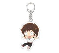Urusei Yatsura portachiavi Anime Cartoon Urusei Yatsura Q versione appeso catena studente borsa ciondolo appeso portachiavi acrilico amanti carino Lum Ataru portachiavi regalo novità
