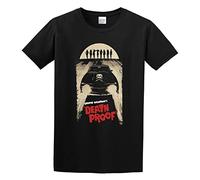 URVIKBVG Men's Classic Tshirt Death Proof Stuntman Mike Skull Tarantinos Retro Kurt Horror Film Black Cotton Tee Size Medium