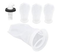 Uryxery Sacchetti Filtro per Acquario, Set di 4 Riutilizzabili con Rete Fine 200 Mesh per Feci e Residui di Cibo, Compatibili con Cambia-Acqua e Pulisci-Ghiaia, 10,16 × 25,4 cm