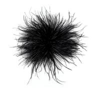 Uryxery Spilla a forma di piuma nera stile boho vintage, fermaglio per capelli e spilla a forma di fiore per donne, matrimoni, feste e carnevale, accessorio 2 in 1