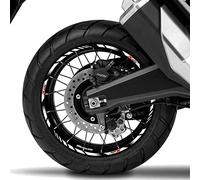 URYYRIT Adesivo per Ruota Moto, per Honda X-ADV 750 350 Decalcomania Decorazione Banda del Cerchio, Accessori per Il Retrofit del Nastro del Mozzo Impermeabile,White
