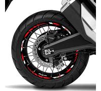 URYYRIT Adesivo per Ruota Moto, per Honda X-ADV 750 350 Decalcomania Decorazione Banda del Cerchio, Accessori per Il Retrofit del Nastro del Mozzo Impermeabile,Red