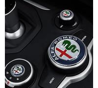 URYYRIT Lega Zinco, Autoadesivo Decorazione Manopola Console Centrale dell'automobile, Decalcomania 3D Kit Cambio, per Alfa Romeo Giulia Stelvio Accessori Interni Retrofit,Multi-Colored Stelvio