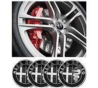 URYYRIT Tappi Centrali del Mozzo Dell'auto, per Alfa Romeo, 50mm, Copertura Decorativa Antipolvere Impermeabile per Ruota, Centro Ruota con Adesivo Emblema Logo, Accessori Esterni