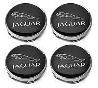URYYRIT Tappi Centrali del Mozzo Dell'auto, per Jaguar F-Type XF XJ I-Pace XE, 60 Mm, Copertura Decorativa Antipolvere Impermeabile per Ruota, Centro Ruota con Adesivo Emblema Logo, Accessori Esterni