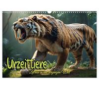 Urzeittiere - Zeitreise in eine vergangene Welt (Wandkalender 2026 DIN A3 quer), CALVENDO Monatskalender: Spektakuläre Bilder ausgestorbener Tierarten quer durch die Erdzeitalter