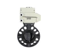 URZQCKGLK Valvola a Farfalla elettrica in PVC UPVC DN50 2 Pollici DN65 DN80 DN100 4 a Resistente agli acidi e alcali di Tipo Chimico(Valve Material-24v,DN200)