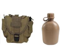 US 1 Ltr Bottiglia Militare Con Tasca Molle Coyote