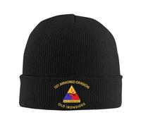 Us 1St Armored Division Old Ironsides Donna Uomo Berretto Beanie in Maglia Flessibile Beanie Cappello Traspirante Berretto Invernale per Ciclismo Tutte Le Stagioni Sci