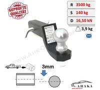 US Adattatore Per Gancio Traino 50 x 50 mm (-3 mm) per DODGE Ram V 2019