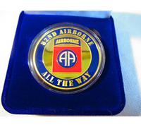 US Army 82nd Airborne Div " All The Way " Moneta di Sfida W/Presentazione
