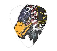 US Army Cool American Flag Eagle - Set di 12 plettri per chitarra, comodi in mano con bordi lisci, tre spessori da abbinare
