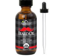 US-Bio-Bart l, 100 % rein, USDA-zertifiziert, mildert den Glanz, spendet Feuchtigkeit, bernsteinfarbene Glasflasche mit Pipette, 2 Unzen