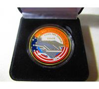 US Blu Navy Uss Abraham Lincoln CVN-72 Moneta di Sfida W/Presentazione Scatola