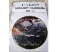 US Blu Navy - Uss North Carolina BB-55 Moneta di Sfida