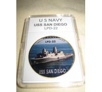 US Blu Navy - Uss San Diego (LPD-22) Moneta di Sfida