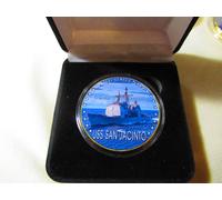 US Blu Navy - Uss San Jacinto / CG-56 Moneta di Sfida W/Presentazione Scatola