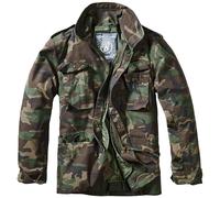 US Campo M65 con Fodera Woodland S-7XL Army Esterno Parka Mimetico Field Jacket