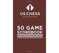 US Chess Federation, quaderno segnapunti a 50 partite, copertina morbida, colore rosso
