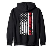 US Citizen EST 2025 Proud New American US Citizenship Flag Felpa con Cappuccio