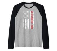 US Citizen EST 2025 Proud New American US Citizenship Flag Maglia con Maniche Raglan