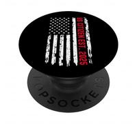US Citizen Est 2025 Proud New American US Citizenship Flag PopSockets PopGrip Adesivo