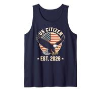 US Citizen EST. 2026 Bandiera Americana Bald Eagle Immigrazione Canotta