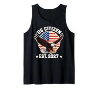 US Citizen EST. 2027 Bandiera Americana Bald Eagle Immigrazione Canotta