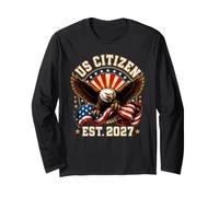 US Citizen EST 2027 Cerimonia di naturalizzazione Aquila Calva Maglia a Manica