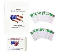 US Citizenship Test Study Guide 2026 Bilingue Civics Flash Cards, 128 fogli Inglese Spagnolo per Domande sul governo del Presidente della Capitale Storia dello Stato