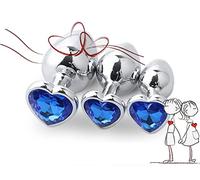 US-DXB Base Gioiello a Forma di Cuore per Uomo e Donna (Blu)