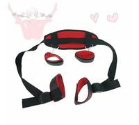 US-DXB Cintura di Supporto Elasticizzata per Yoga a Gamba Aperta con Cinturino alla Caviglia e Cuscino in Schiuma