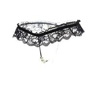 US-DXB Perizoma in Pizzo a Vita Bassa da Donna Sexy con Catena per Massaggio con Perle