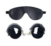 US-DXB Polsini in morbida pelle selezionati e maschera per gli occhi oscuranti: tocco confortevole
