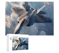 US Fighter Plane F-22 Raptor in Flight Puzzle per adulti Famiglia Attività Giochi Home Decor Puzzle 300 PCS