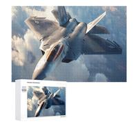 US Fighter Plane F-22 Raptor in Flight Puzzle per adulti Famiglia Attività Giochi Home Decor Puzzle 1000 PCS