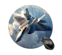 US Fighter Plane F-22 Raptor in volo Tappetino per mouse rotondo con base in gomma antiscivolo tappetino per mouse impermeabile per computer portatile ufficio